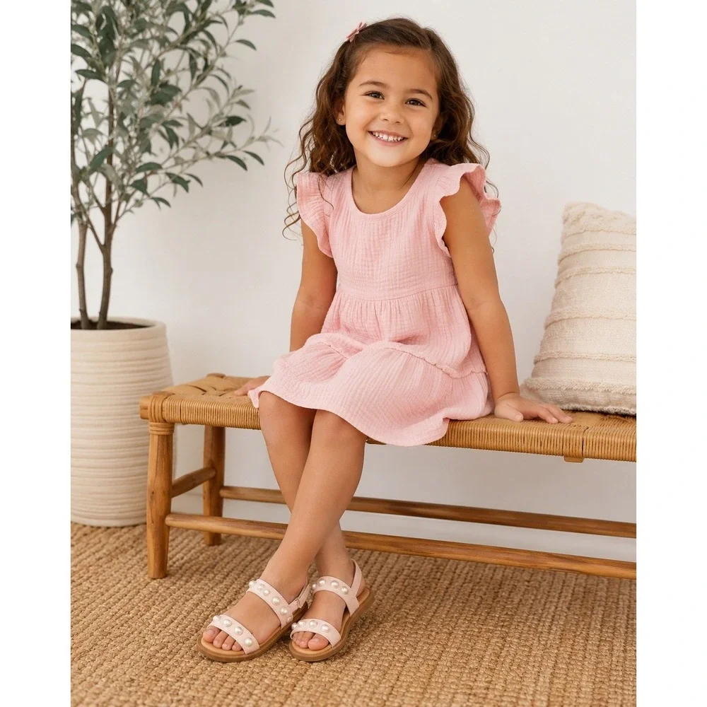 Toddler Girl Sandals Cat & Jack Eve Pearl Blush 13‎ New With Tags